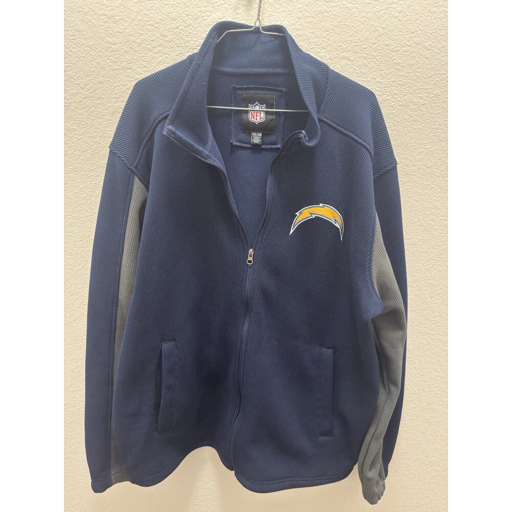 G-III Los Angeles Chargers NFL Men's Zip-Up Jacket Navy Gray XXL